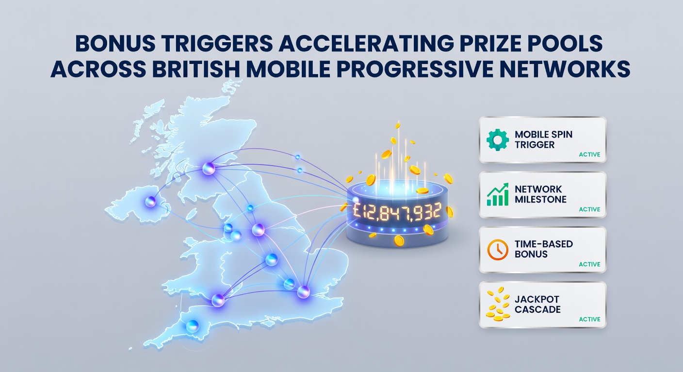 Network diagram illustrating bonus triggers connecting multiple mobile progressive jackpot pools in British gaming systems