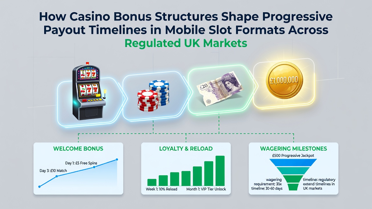 Mobile slot interface showing progressive jackpot meter alongside active bonus indicators on a UK-regulated platform