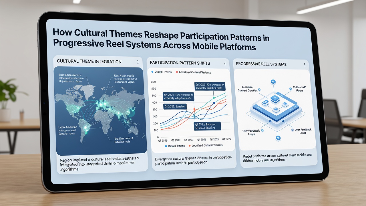 Infographic illustrating participation spikes in culturally themed progressive slots across different mobile user demographics