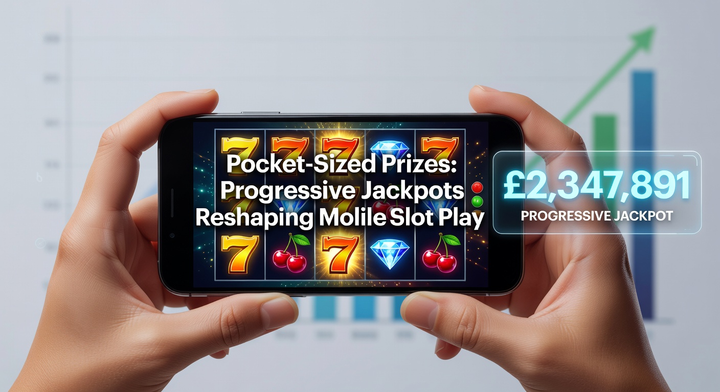 Vibrant mobile slot screen displaying a progressive jackpot counter ticking upwards amid colorful reels and jackpot symbols