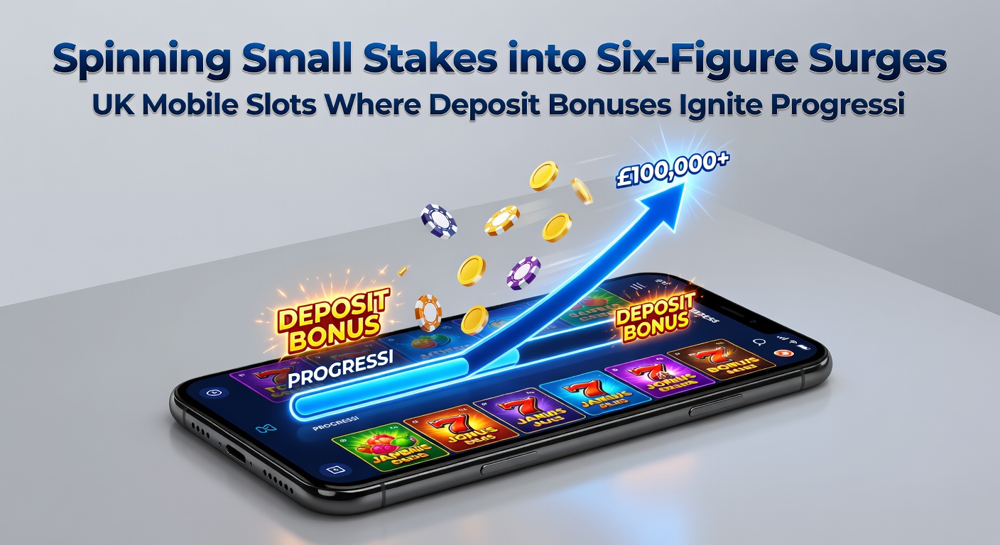 Close-up of a smartphone displaying a UK mobile slot bonus activation screen, with deposit match offers overlayed on a glowing progressive jackpot meter nearing six figures amid cascading win symbols