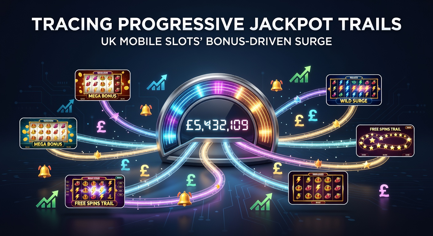 Close-up of bonus wheel spinning towards progressive jackpot segments on a UK mobile slot interface, coins cascading